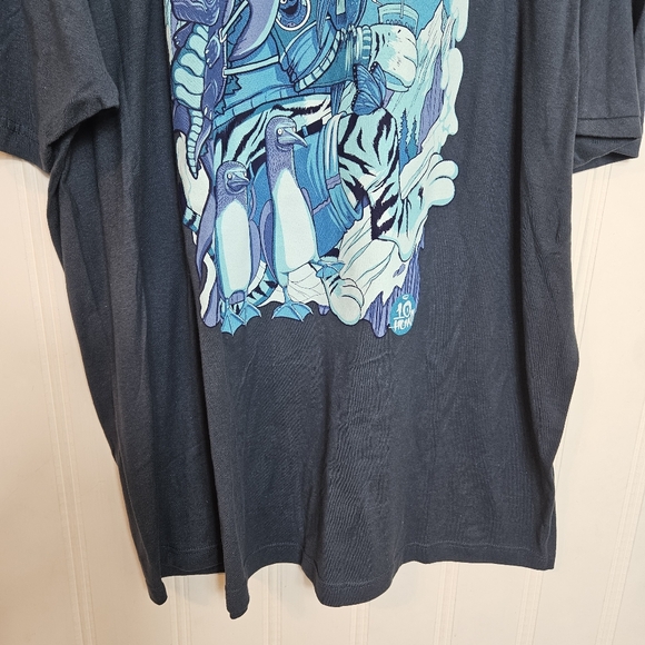 Tultex Tee Mens XXXL Blue Siberian Stroll T Shirt  Art by Ten Hundred Tiger Elmo - Picture 5 of 15